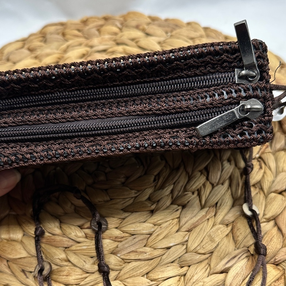 Island Sense Designed in Hawaii Brown Coconut Floral Women's Mini Crossbody Bag - Picture 7 of 8